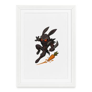 Zed-Toni-Bunny - Affiche encadrée (27 × 37 cm) - blanc - Devant
