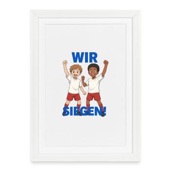 Community Spirit Kids Design - Framed poster (27 × 37 cm) - white - Front