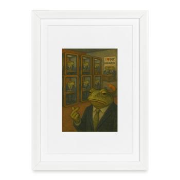 Le retour au bureau - Affiche encadrée (27 × 37 cm) - blanc - Devant