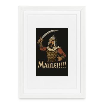 MAULEI! Arab Warrior - Framed poster (27 × 37 cm) - white - Front