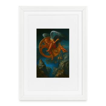 Fantasy Mechanical Flying Creature Design - Framed poster (27 × 37 cm) - white - Front