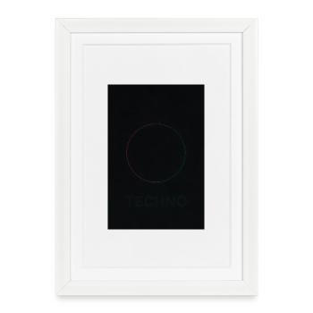 La techno à la lumière du néon - Affiche encadrée (27 × 37 cm) - blanc - Devant