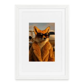 Fly me to the moon - Framed poster (27 × 37 cm) - white - Front