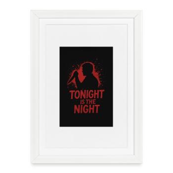 Dexter « Ce soir est la nuit » - Affiche encadrée (27 × 37 cm) - blanc - Devant