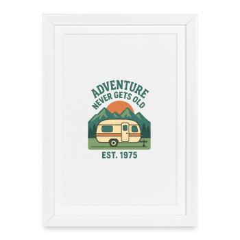 adventure - Framed poster (27 × 37 cm) - white - Front
