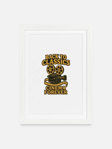 Cinema - Framed poster (27 × 37 cm) - white