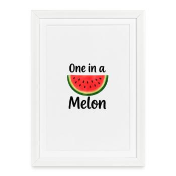 Watermelon design with humor - Framed poster (27 × 37 cm) - white - Front