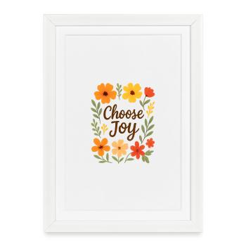 Choisissez la joie - Affiche encadrée (27 × 37 cm) - blanc - Devant