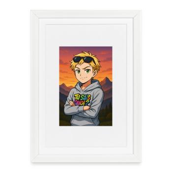 Mountain adventurer - Framed poster (27 × 37 cm) - white - Front