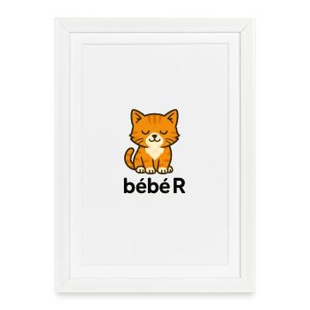 Baby R - Framed poster (27 × 37 cm) - white - Front