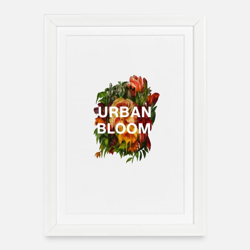 Urban_Bloom - Gerahmtes Poster (27 × 37 cm) - Weiß
