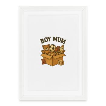Toy Box Boy Mum Design - Framed poster (27 × 37 cm) - white - Front