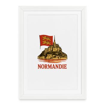 Mont Normand - Framed poster (27 × 37 cm) - white - Front
