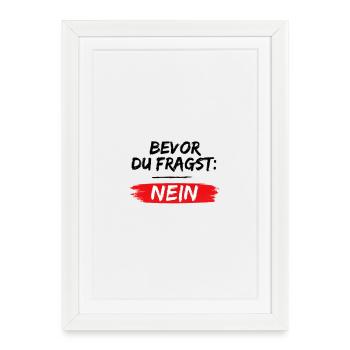 Anti-positivity attitude with NO lettering - Framed poster (27 × 37 cm) - white - Front