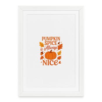 Citrouille automnale disant te-shirt design - Affiche encadrée (27 × 37 cm) - blanc - Devant
