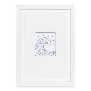 Onde cosmique - Affiche encadrée (27 × 37 cm) - blanc - Devant
