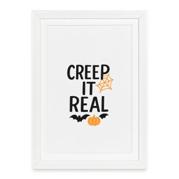 Halloween Spider Pumpkin Design - Framed poster (27 × 37 cm) - white - Front
