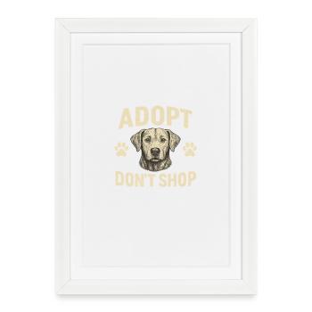 Dog Adoption Motif Design - Framed poster (27 × 37 cm) - white - Front