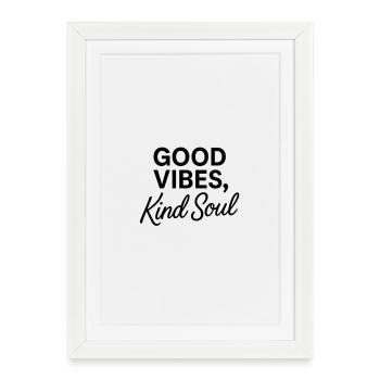 Typographie minimaliste Citation positive - Affiche encadrée (27 × 37 cm) - blanc - Devant