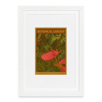 Botanical Garden Insect Illustration - Framed poster (27 × 37 cm) - white - Front