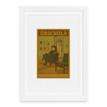 Urschula Art-Inspired Lounge Portrait - Framed poster (27 × 37 cm) - white - Front