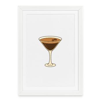 Espresso Martini - Framed poster (27 × 37 cm) - white - Front