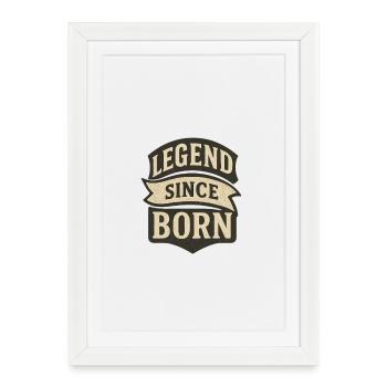 Légende depuis la naissance Badge rétro - Affiche encadrée (27 × 37 cm) - blanc - Devant