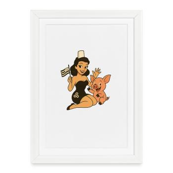 Bretonne style Vintage - Affiche encadrée (27 × 37 cm) - blanc - Devant
