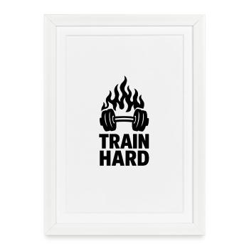 Fiery training motivation - Framed poster (27 × 37 cm) - white - Front