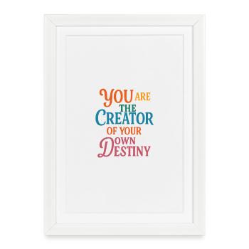 Citation du destin Art - Affiche encadrée (27 × 37 cm) - blanc - Devant