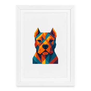 Dog | Dog Head Print / Print / Design - Framed poster (27 × 37 cm) - white - Front