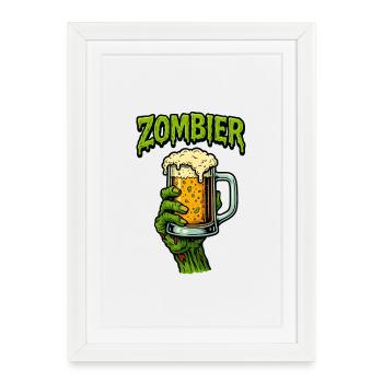 Zombier! - Framed poster (27 × 37 cm) - white - Front