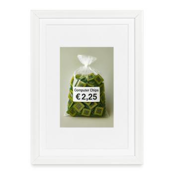 Computer chips price label - Framed poster (27 × 37 cm) - white - Front