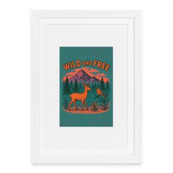 Paysage naturel sauvage et libre - Affiche encadrée (27 × 37 cm) - blanc - Devant