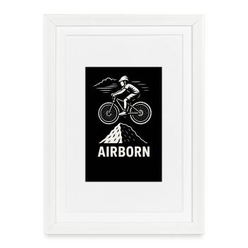 Airborn MTB Peak Jump - Framed poster (27 × 37 cm) - white - Front
