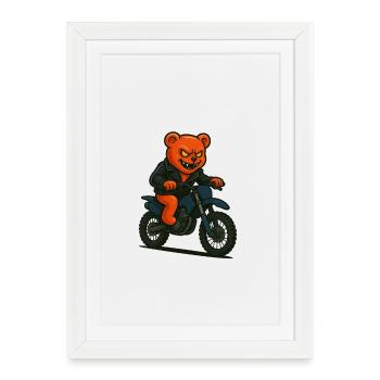 Gummy bear Rider - Framed poster (27 × 37 cm) - white - Front