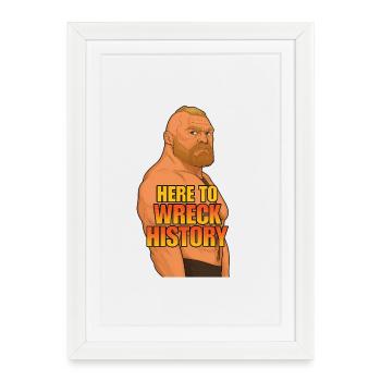 Ici pour détruire l’histoire - Affiche encadrée (27 × 37 cm) - blanc - Devant