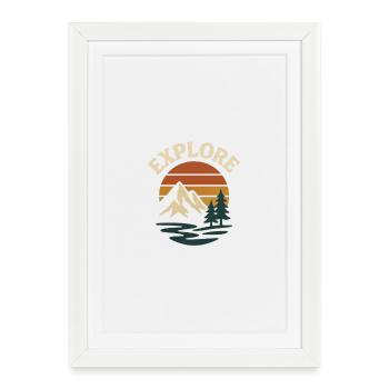 Explorez le coucher du soleil - Affiche encadrée (27 × 37 cm) - blanc - Devant