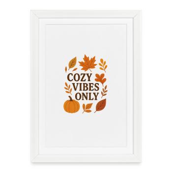 Sensation d’automne - Affiche encadrée (27 × 37 cm) - blanc - Devant