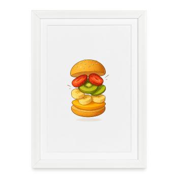 Fruit Burger - Framed poster (27 × 37 cm) - white - Front
