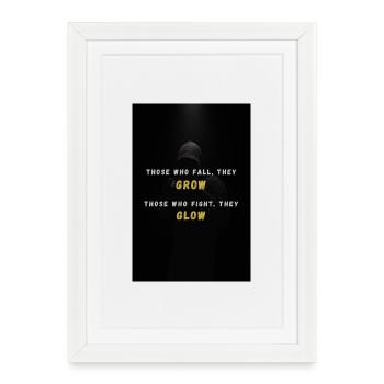 GlowGrind - Framed poster (27 × 37 cm) - white - Front