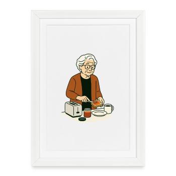 Mamie Karin - Affiche encadrée (27 × 37 cm) - blanc - Devant