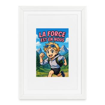 Force Intérieure Aventure - Affiche encadrée (27 × 37 cm) - blanc - Devant