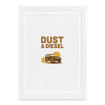 Dust & Diesel – Offroad Outback - Framed poster (27 × 37 cm) - white - Front