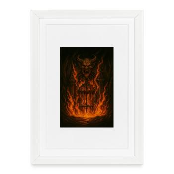 Firegate Demon Form - Framed poster (27 × 37 cm) - white - Front