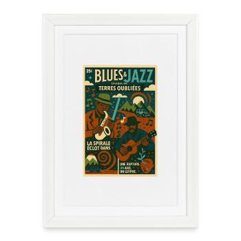Blues and Jazz of the Forgotten Lands - Framed poster (27 × 37 cm) - white - Front