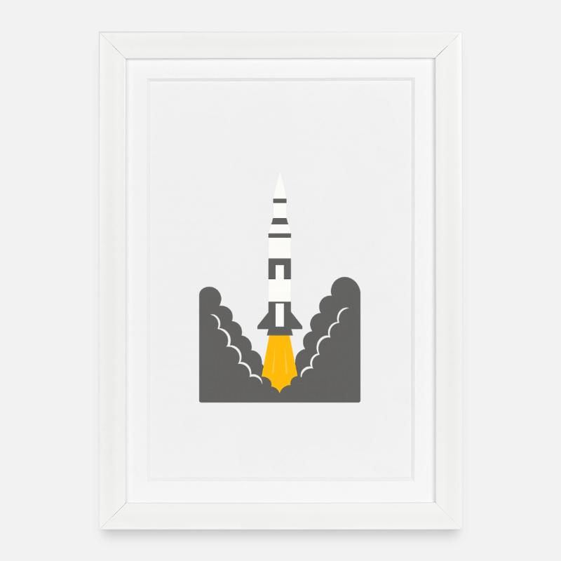 Rocket launch - Framed poster (27 × 37 cm) - white
