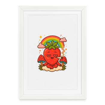 Strawberry Haze - Framed poster (27 × 37 cm) - white - Front