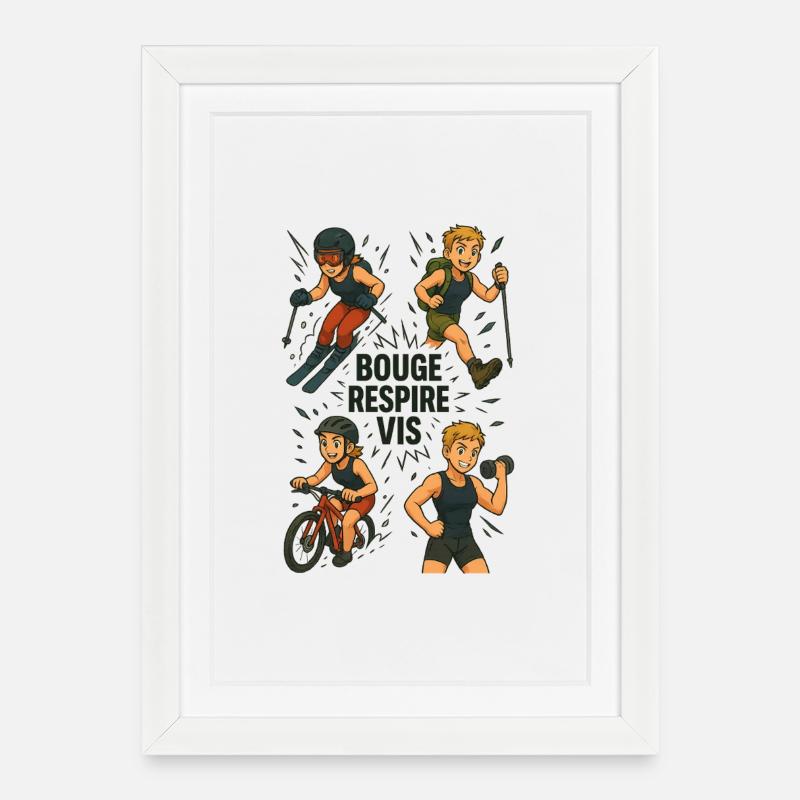 Spécial Sportifs - Affiche encadrée (27 × 37 cm) - blanc