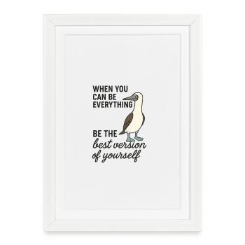 Fous à pieds bleus - Meilleure version - Affiche encadrée (27 × 37 cm) - blanc - Devant
